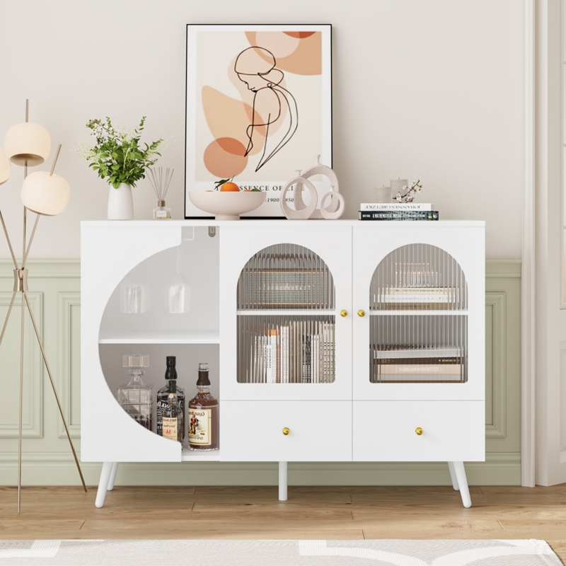 White Mirrored Buffet