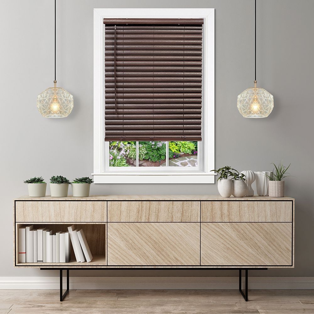 Achim Cordless GII Luna 2" Vinyl Venetian Blind, Brown, 23X64