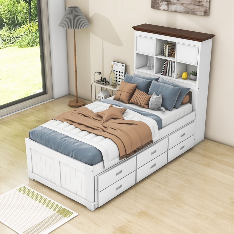 King Bookcase Bed