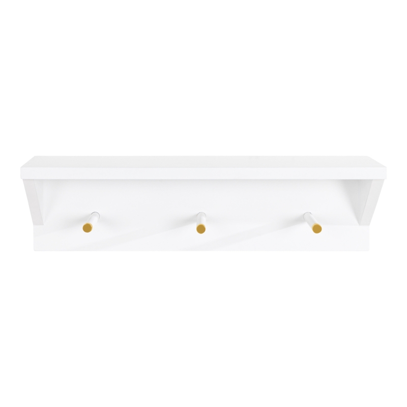 Adlynn Floating Shelf with Hooks