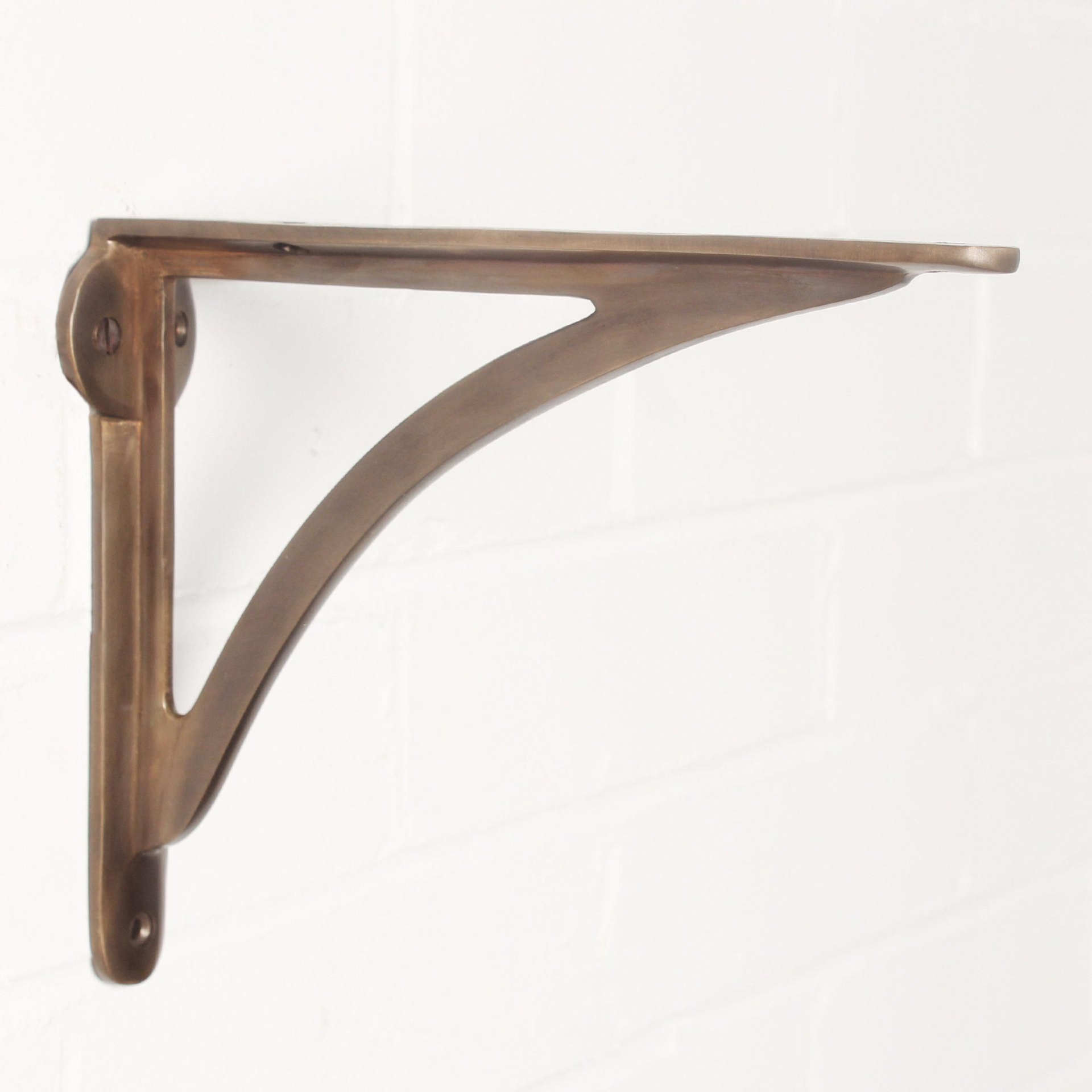 Aged Brass Ironbridge Shelf Brackets - 8