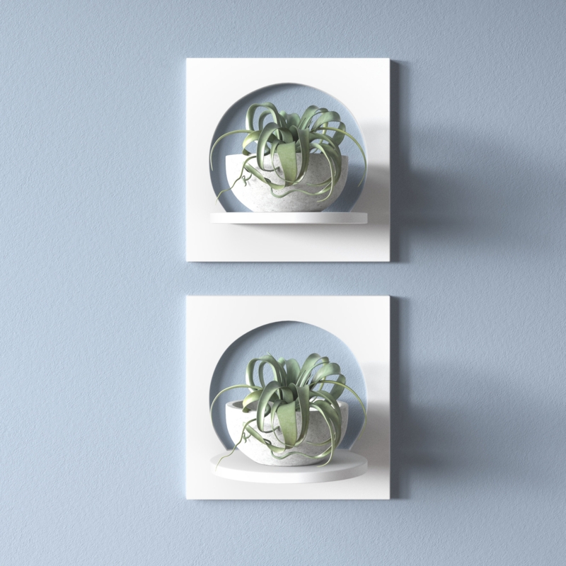 Agran 2 Piece Square Accent Shelf