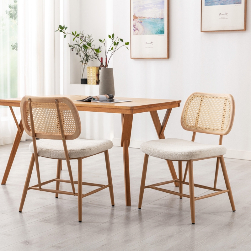 Aidsa Boucle Rattan Side Chair