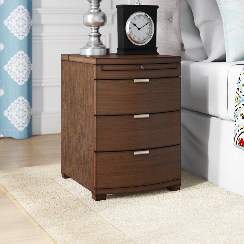 Ajai Tray Top 3 - Drawer End Table with Storage and Built-In Outlets