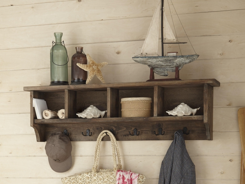 Alezzi Solid Wood Wall 6 - Hook Wall Mounted Coat Rack