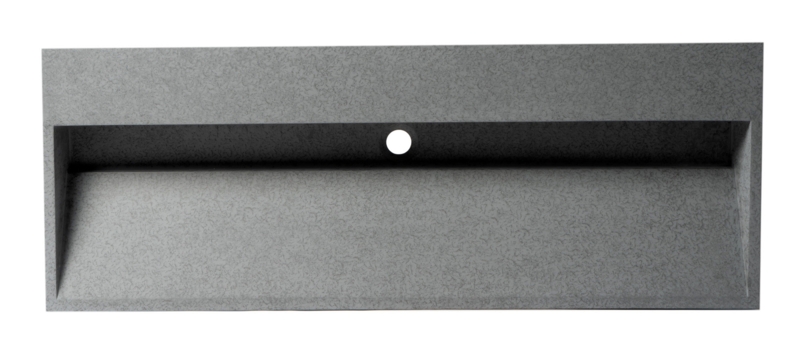 Alfi Brand 18'' Matte Gray Concrete Rectangular Trough Bathroom Sink