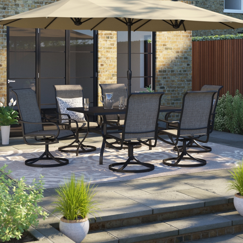 Alyah 6 - Person Rectangular Outdoor Dining Set
