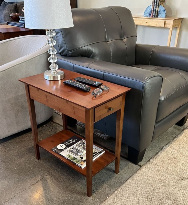 Amreece Solid Wood End Table with Storage