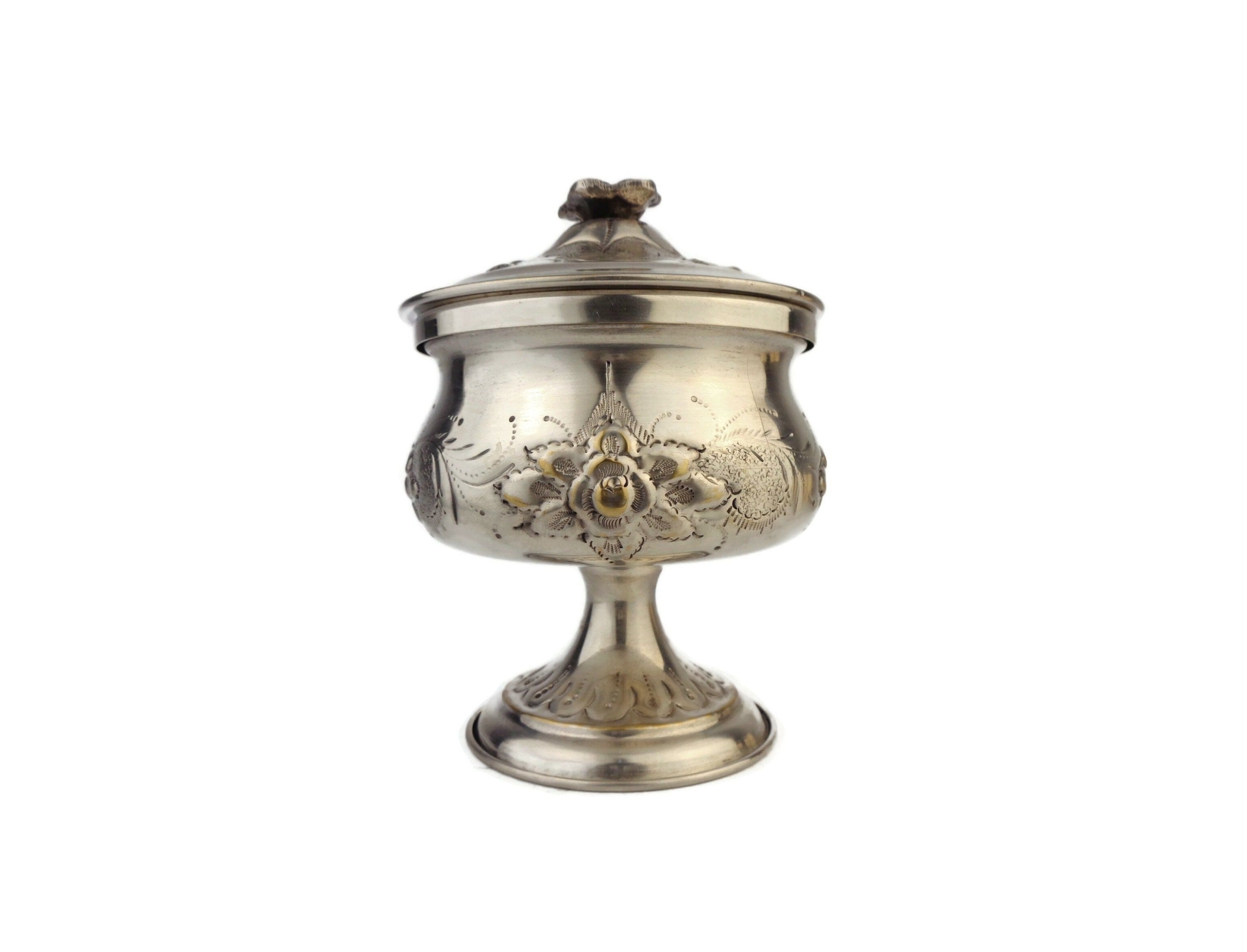 Antique Silver Plated Bowl With Lid, Vintage Silver Serving Bowl With Lid,
