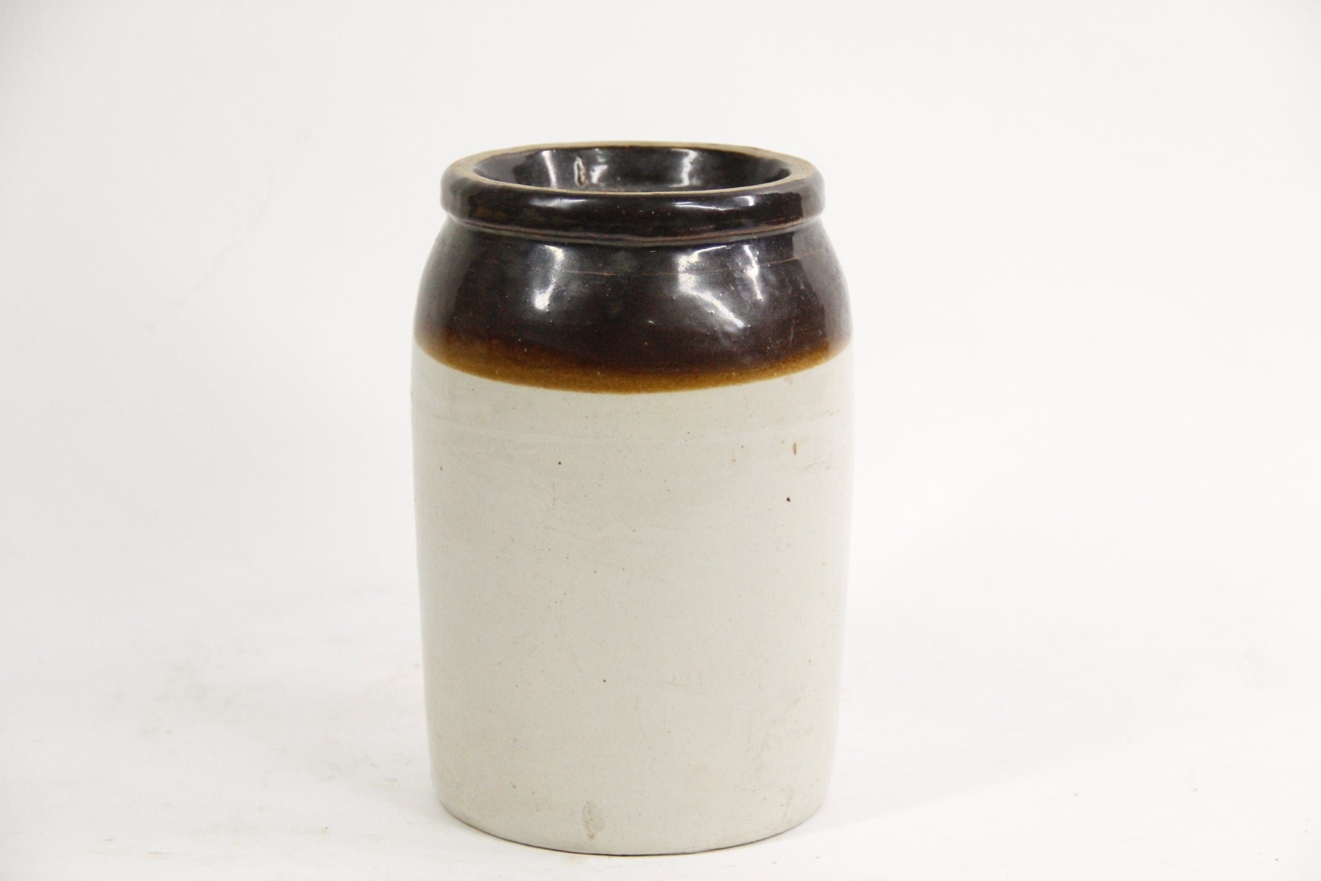 Antique Stoneware Canning Crock | Late 1800s Two Tone