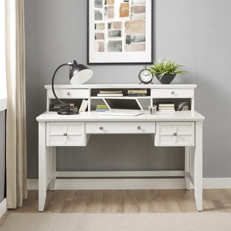 Apergis Solid Wood Secretary Desk with Hutch