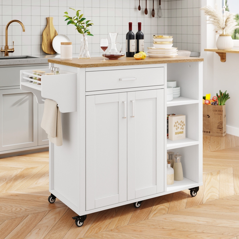 Araf Wood Kitchen Cart