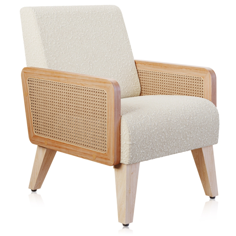 Arelious 24.41" W Linen Armchair Upholstered 