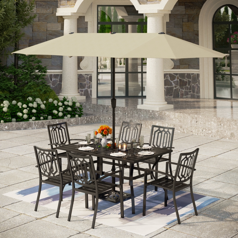 Argyri 6 - Person Rectangular Outdoor Dining Set
