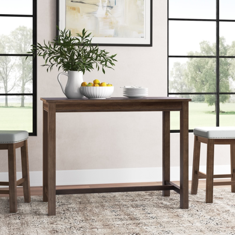 Arlyce Solid Wood Base Pub Table