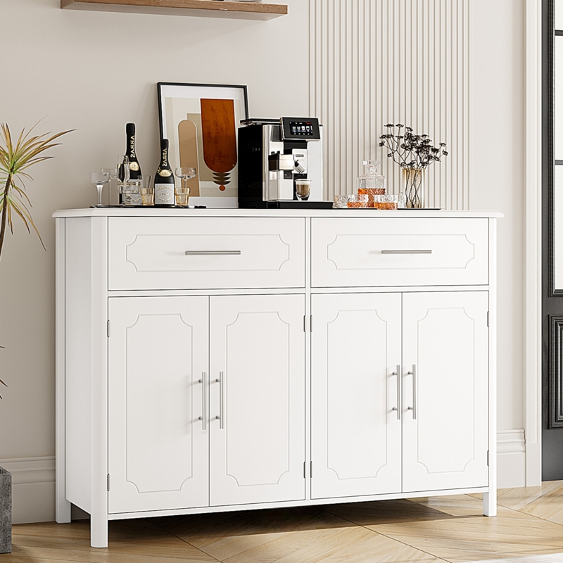 Arnetra 47.2''W Modern Sideboard Buffet with 2 Drawer, 2 Cabinet