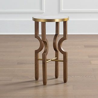 Bachman Drink Table - Carrara - Frontgate