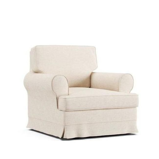 Barkaby Armchair Cover - Textured Weave Cream