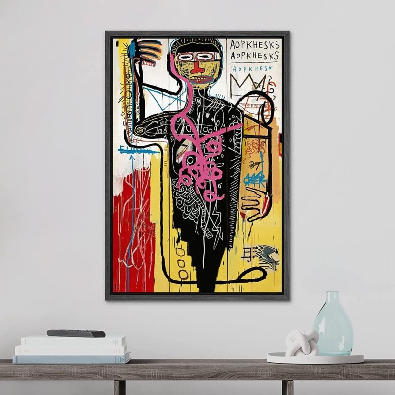 " Basquiat Pop Culture Master Artist Fine Art Illustrations " by Jean-Michel Basquiat Painting on Canvas