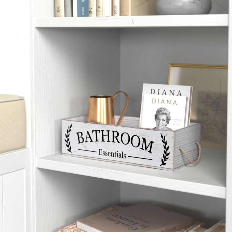 Bathroom Wooden Crate Organizer