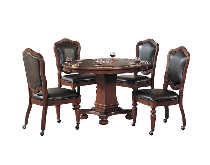 Bellagio Sunset Trading 48'' 6 - Player Foldable Poker Table with Chairs