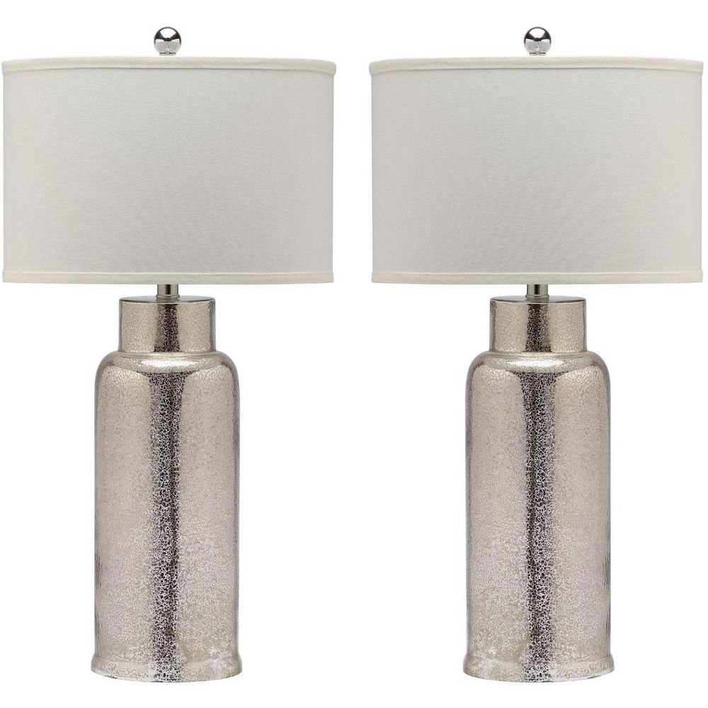 Bottle Glass Lamp (Set of 2) - Ivory/Silver - Safavieh.