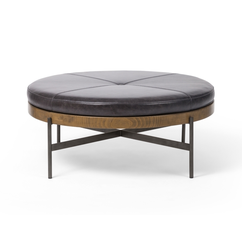 Brehmer Leather Ottoman