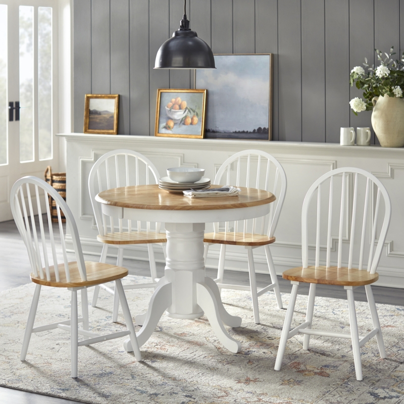 Broguien 5 - Piece Solid Wood Pedestal Dining Set