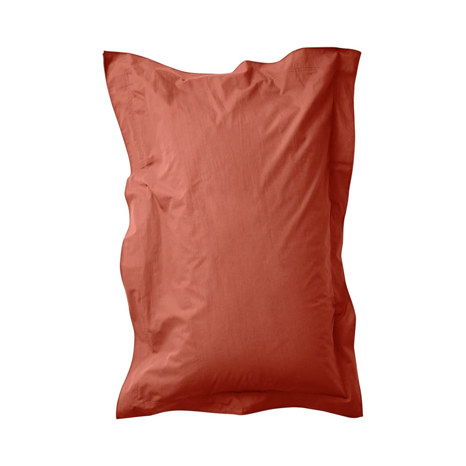 Brown / Red Pillowcase Pair In Bi Colour - Carob & Ochre Red | Us Queen | Sutram