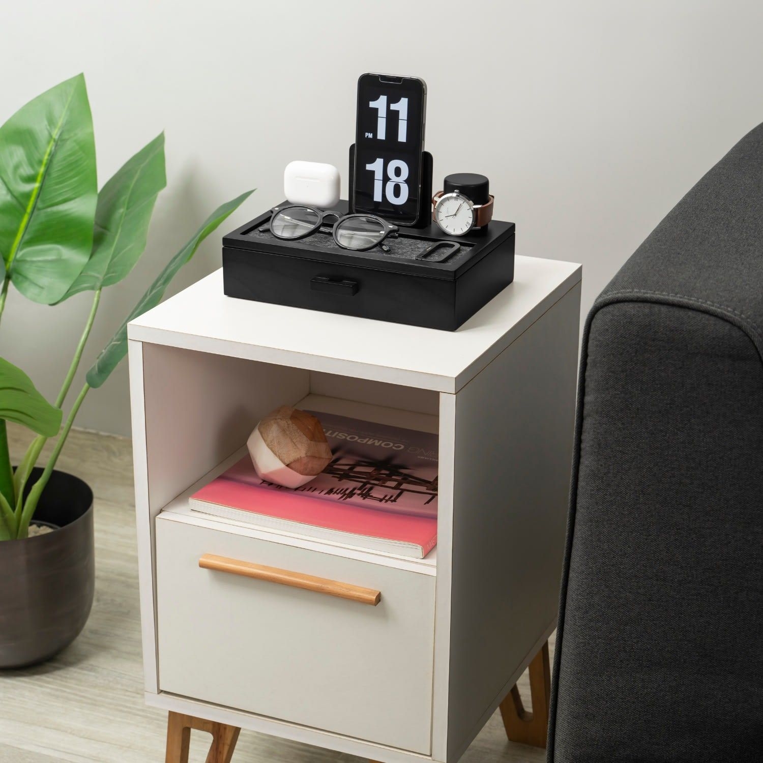 Brown The Hub - Walnut | One Size | Holme & Hadfield