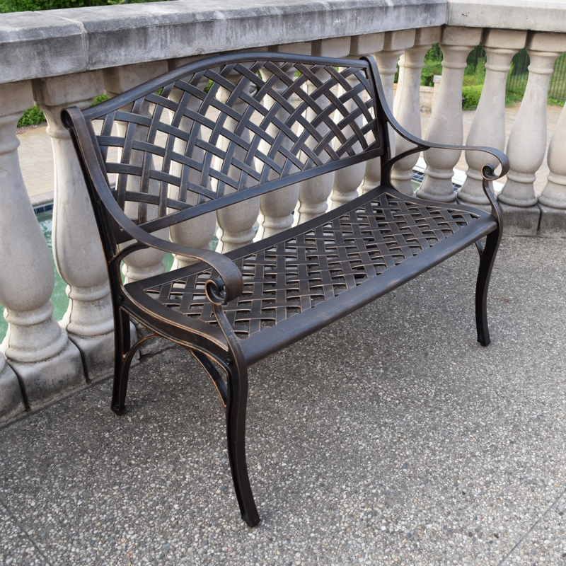 Burgos Metal Outdoor Bench