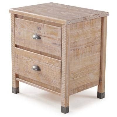 Camaflexi Baja 2-Drawer Barnwood Nightstand