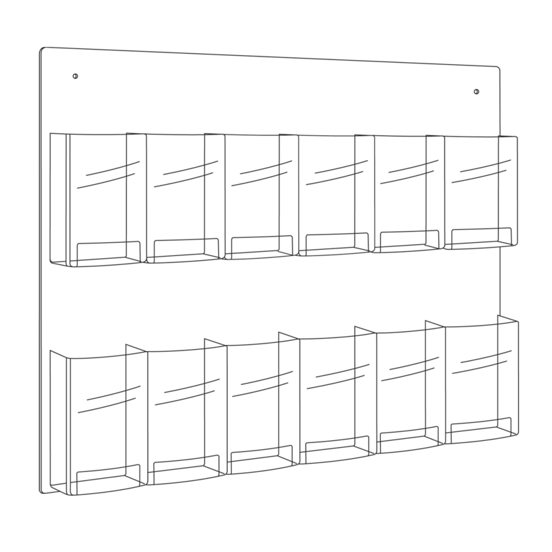 Clear2c Safco Pamphlet Magazine Rack
