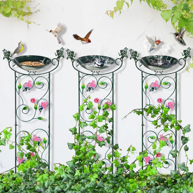 Clymer Metal Freestanding Decorative Bird Feeder