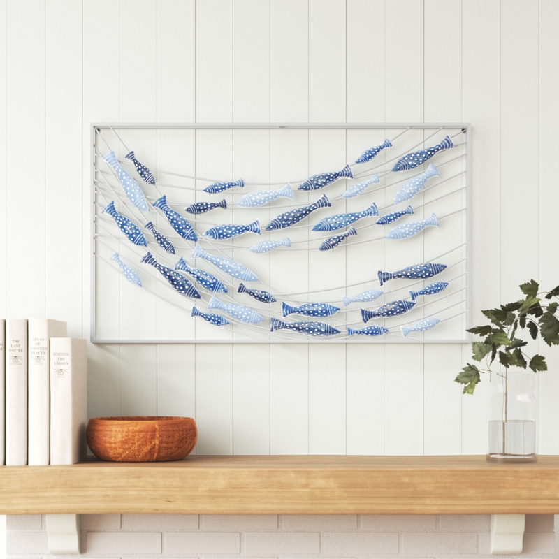 Coastal Abstract Wall Decor on Metal