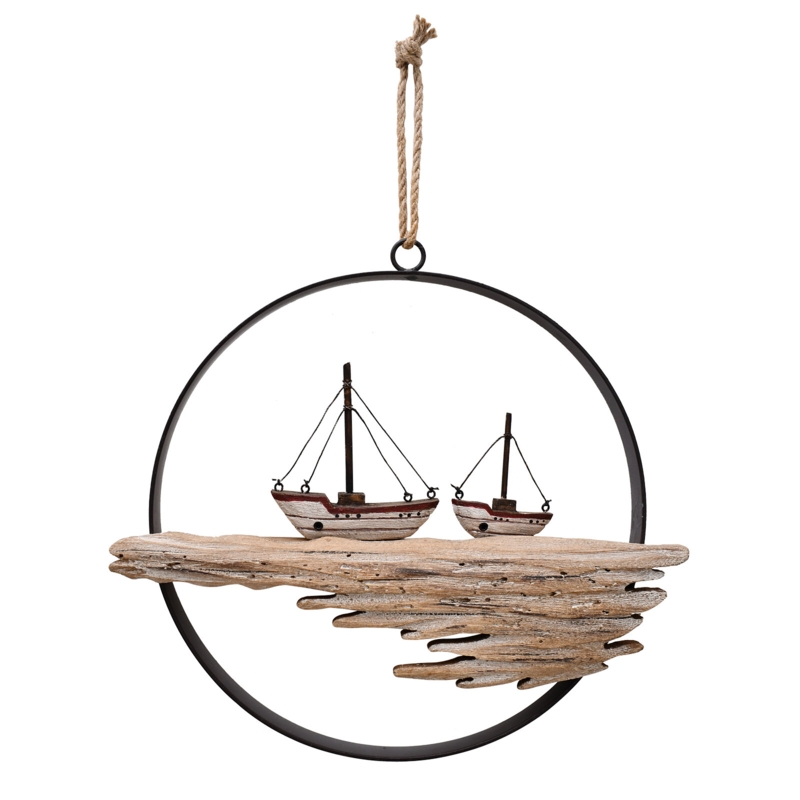 Coastal Transportation Wall Decor on Solid Wood