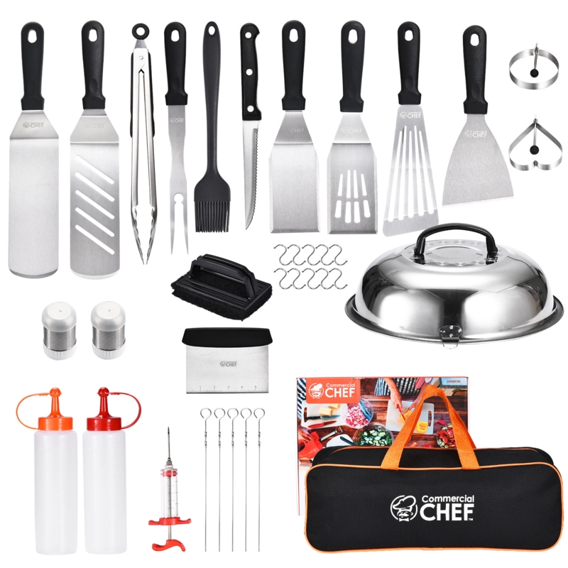 Commercial Chef Griddle Accessories Kit - Flat Top Grill Accessories - Griddle Tools 36PC