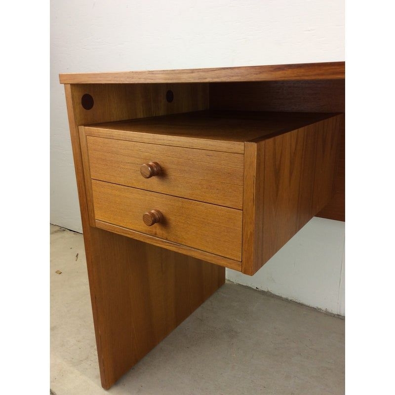 Danish Modern Teak Writing Desk With Two Drawers