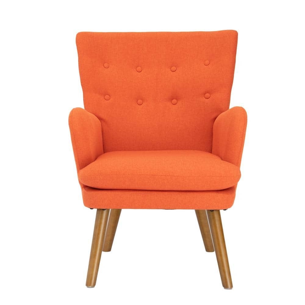 Edendirect 26 in. Orange Wide Standard Arm Chair, Single Sofa
