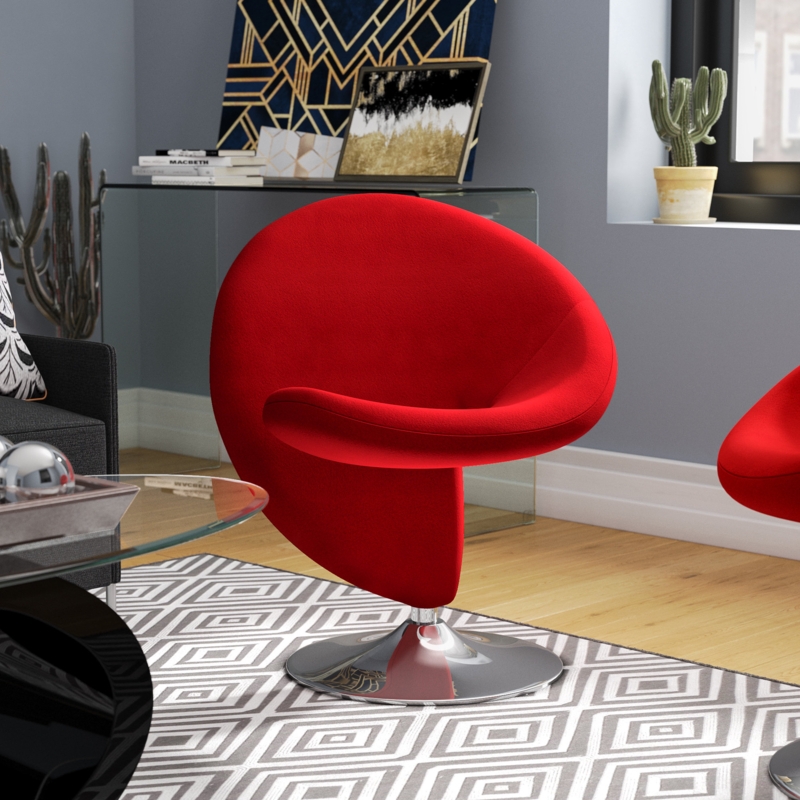 Edinburg Upholstered Swivel Accent Chair