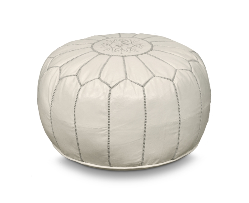 Elfar Leather Pouf