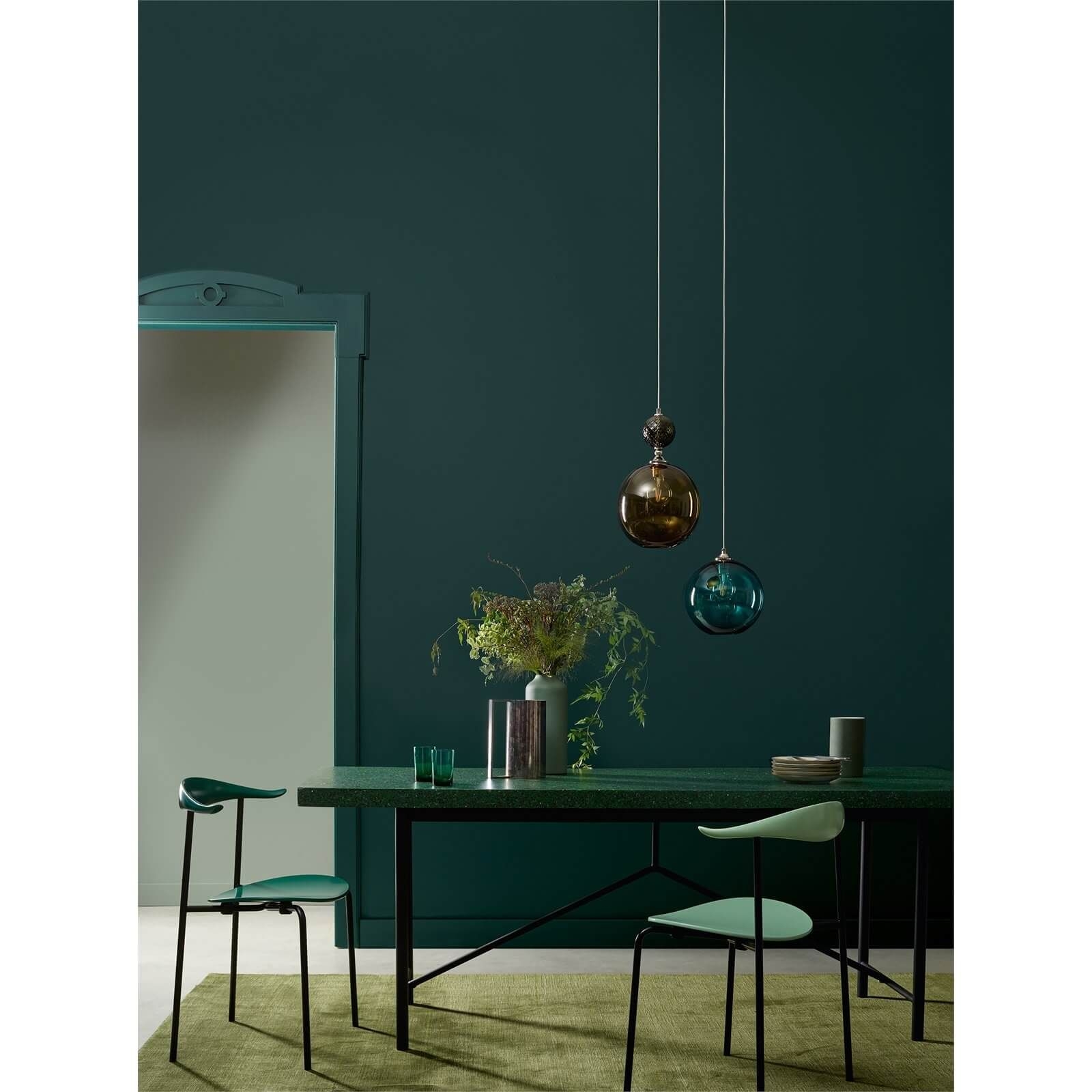 ELLE Decoration by Crown Flat Matt Paint - Botanical Noir 2.5L Green