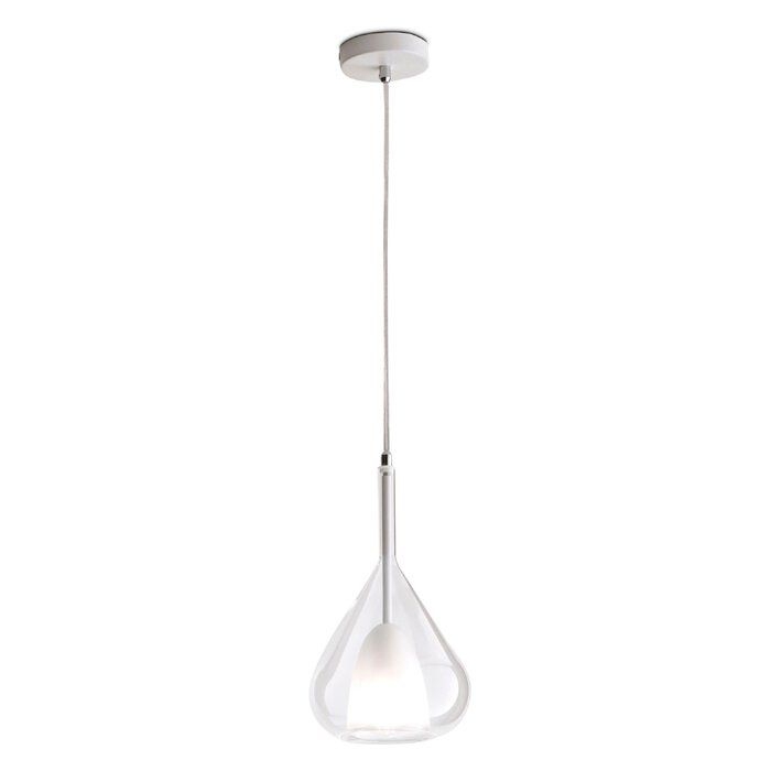 FABAS LED-Pendelleuchte Lila Transparent Alu, Eisen, Stahl & Metall