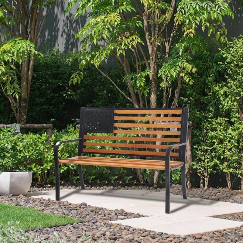 Fansler Metal Outdoor Bench