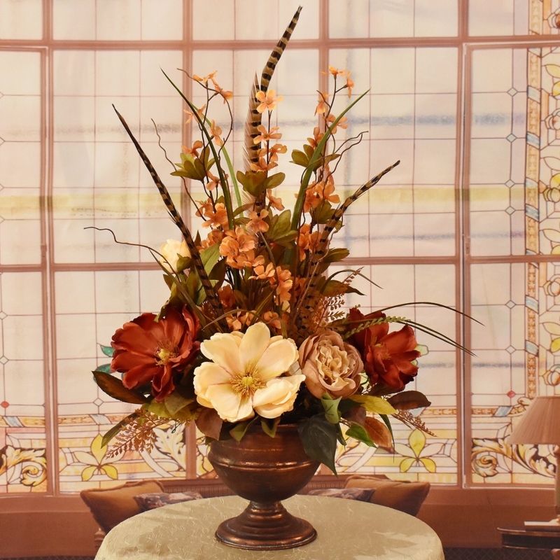Faux Silk Mixed Assortment Arrangement in Vase