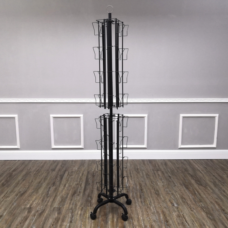 FixtureDisplays 73.9'' H Rotating Brochure And Pamphlet Rack