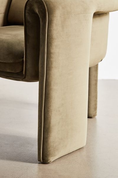 Floria Velvet Chair in Dark Green Velvet at Urban Outfitters