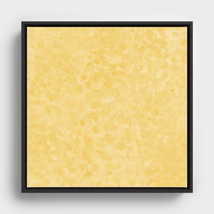 Framed Canvas | Sun Petals - Smudgy Painted Abstract Mustard by Kierkegaard Design Studio - Black - 20" x 20" - Society6