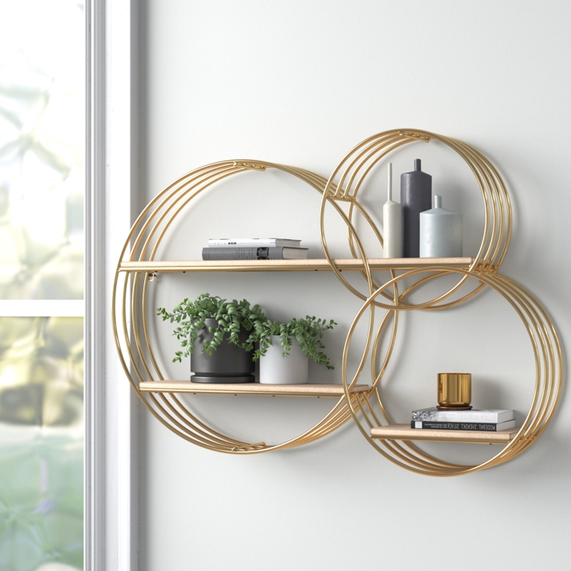 Franck 3 Piece Circle Tiered Shelf with Hooks