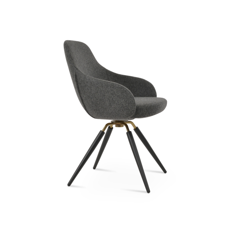 Gazel Carrot Swivel Arm Chair